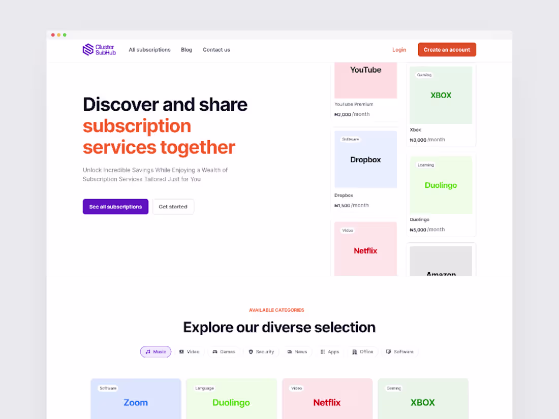 Cover image for Clustersub Website and Dashboard Design