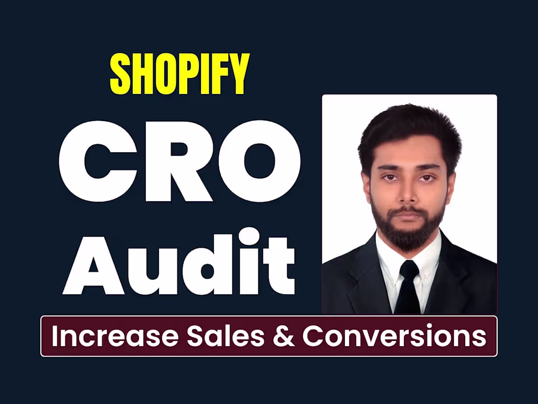 Cover image for Shopify Store Audit, Shopify CRO to Increase Sales & Conversions