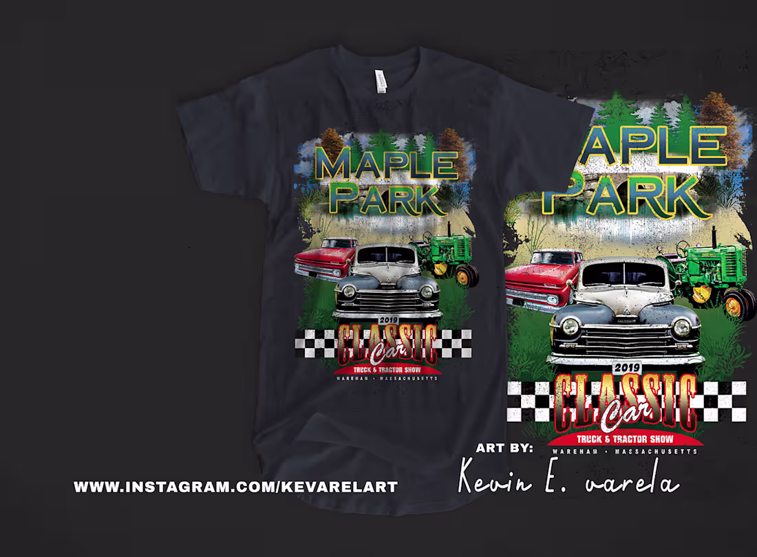 Cover image for Classic Car T-shirt Design : Behance