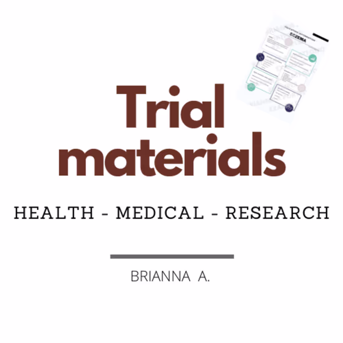 Cover image for Submission of trial materials