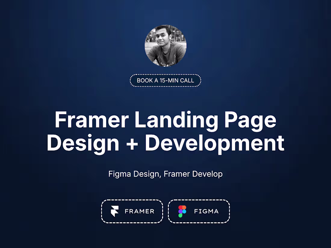 Cover image for Framer Landing Page Design & Development