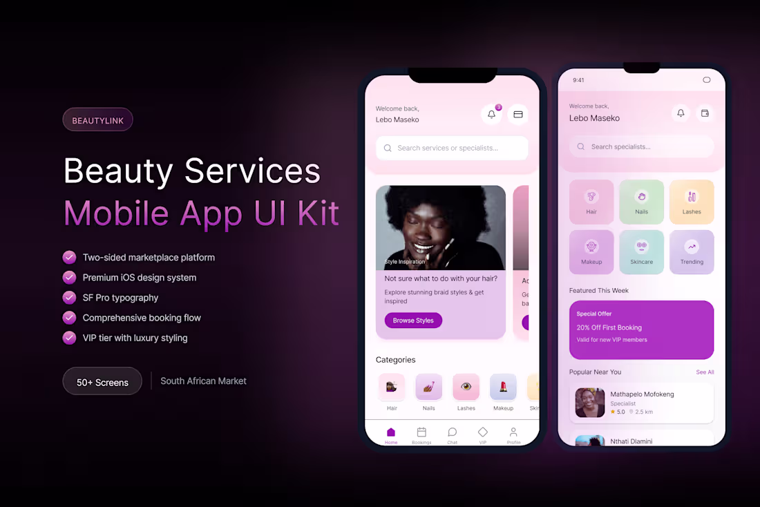 Cover image for Premium mobile app Beauty Marketplace
BeautyLink