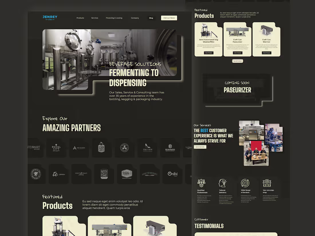 Cover image for Brewing Company Website Design