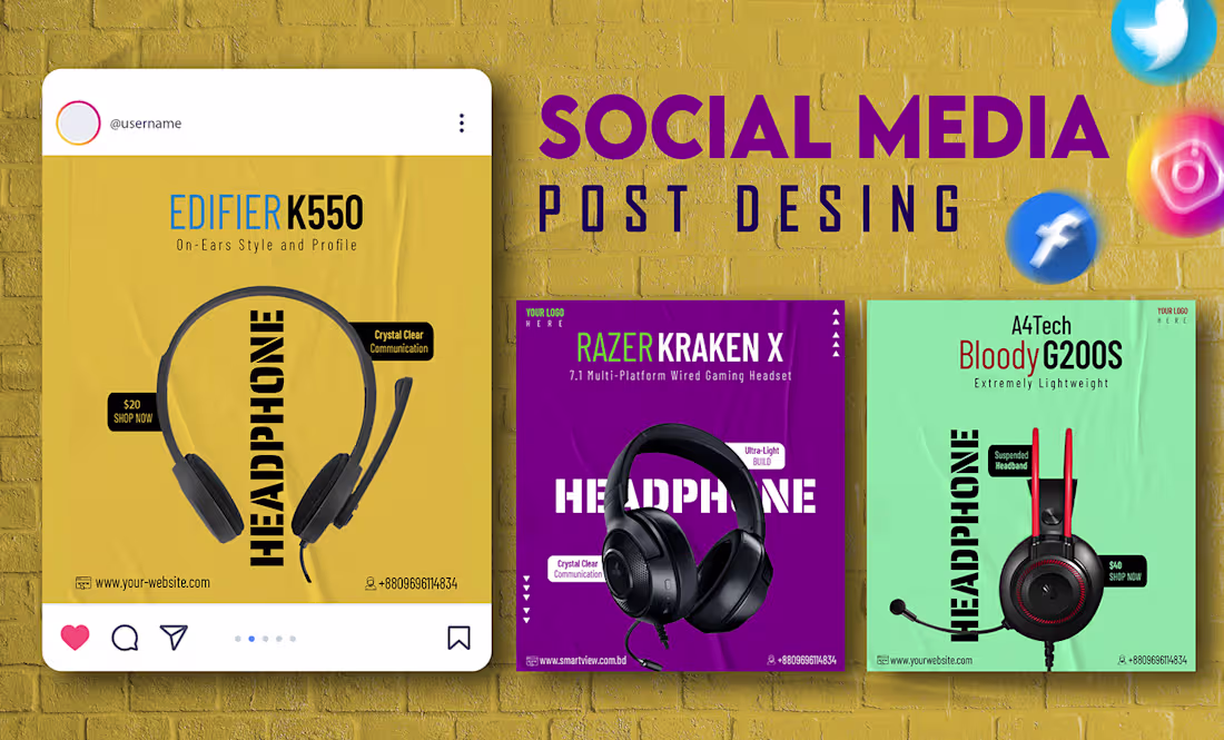Cover image for Social Media Post Design on Behance