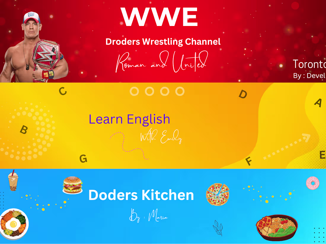 Cover image for Banners Design For YouTube Channel & Website