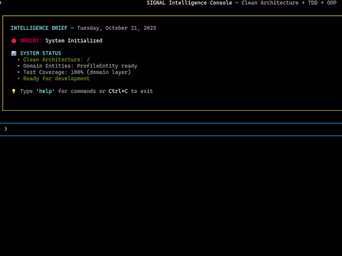 Cover image for 🧩 Signal Intelligence Console — My Experimental AI-Powered ...