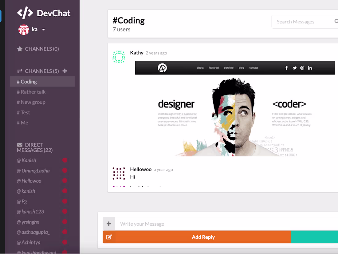 Cover image for Business Chat Application 