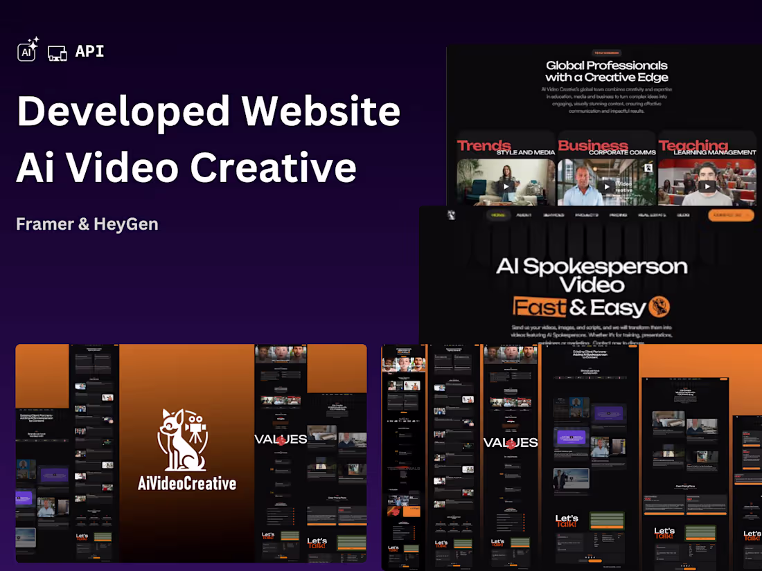 Cover image for AI Video Creative Website