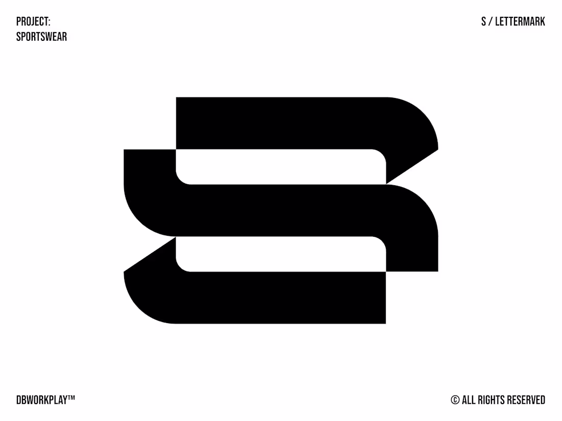 Cover image for An ‘S’ lettermark with a nice negative space inside, availab...