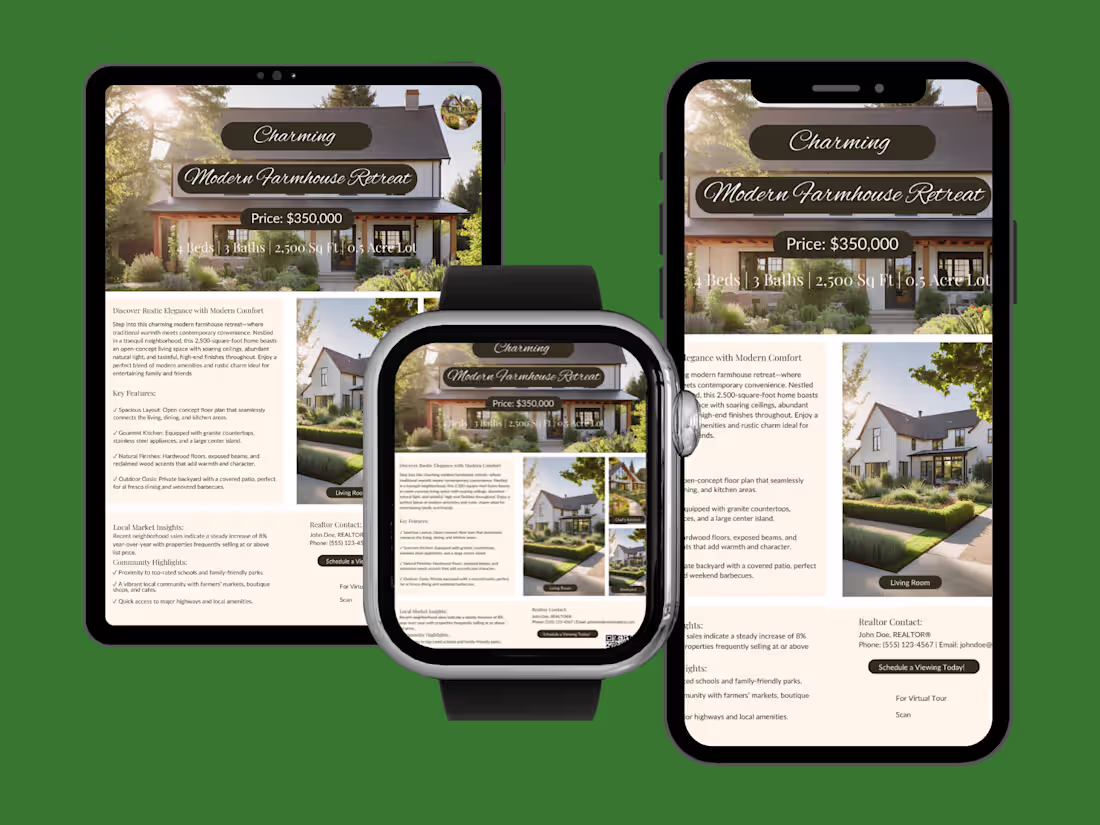 Cover image for Real Estate Listing Editable Flyer