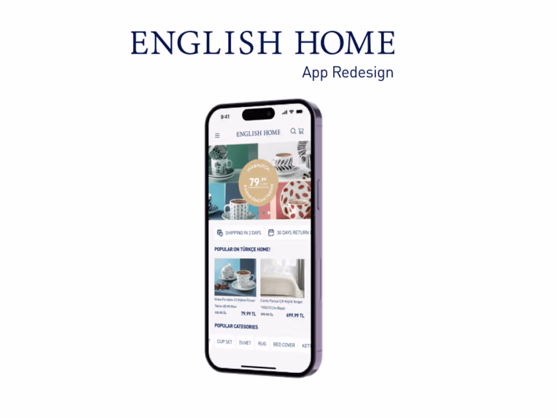 Cover image for 
English Home UX/UI Redesign Case