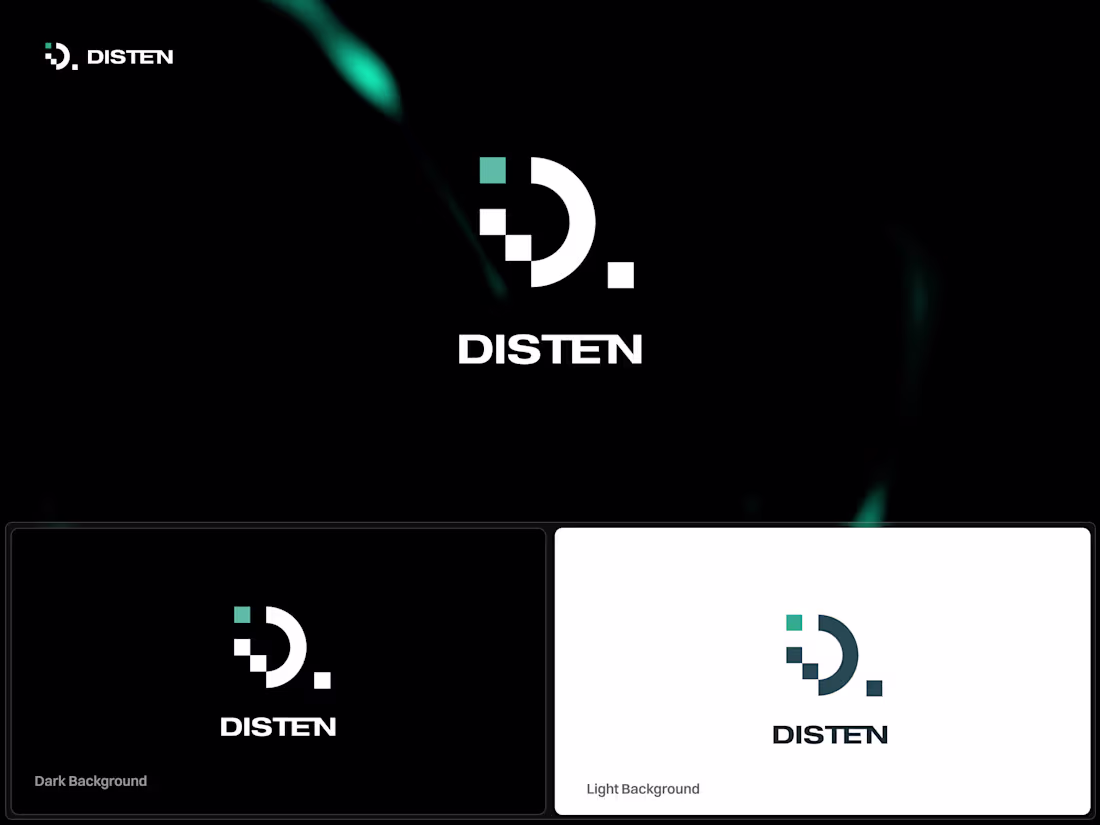 Cover image for Visual identity for Disten — an online learning platform bui...