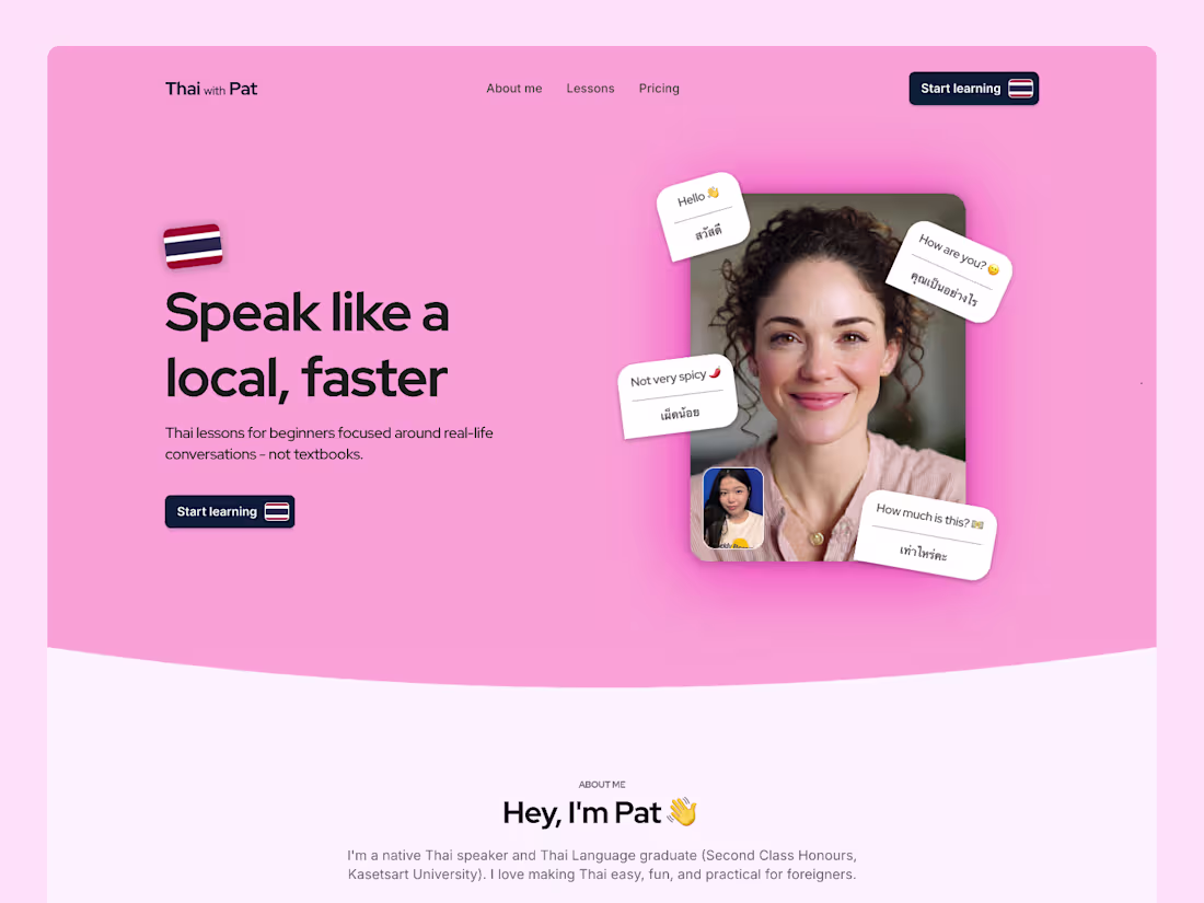 Cover image for Landing Page Design for Thai Teacher