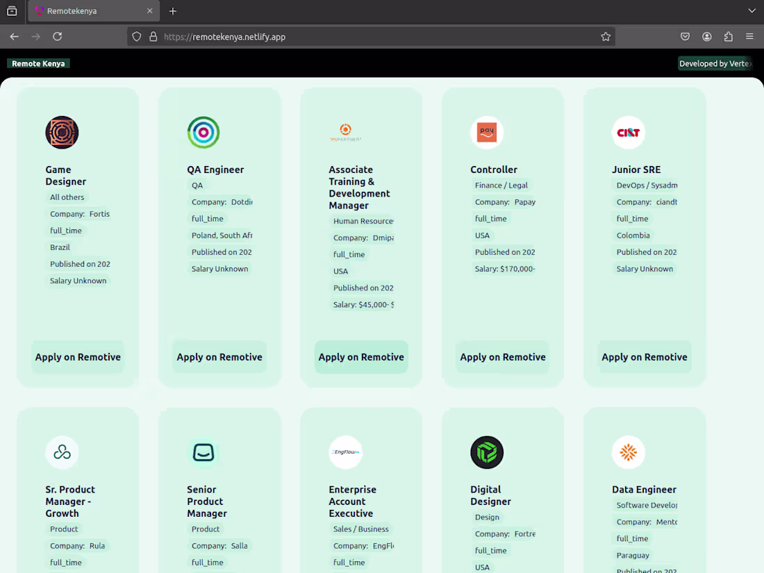 Cover image for Job board