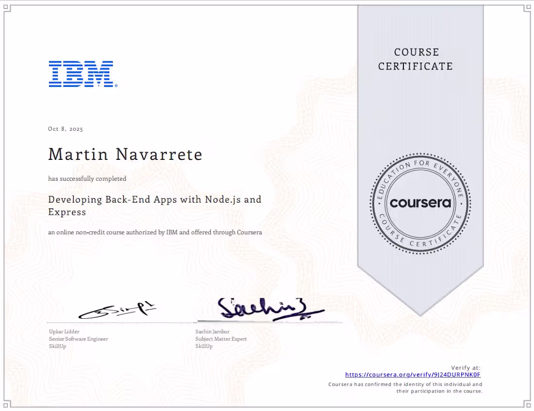 Cover image for I’m pleased to share that I’ve successfully completed Develo...