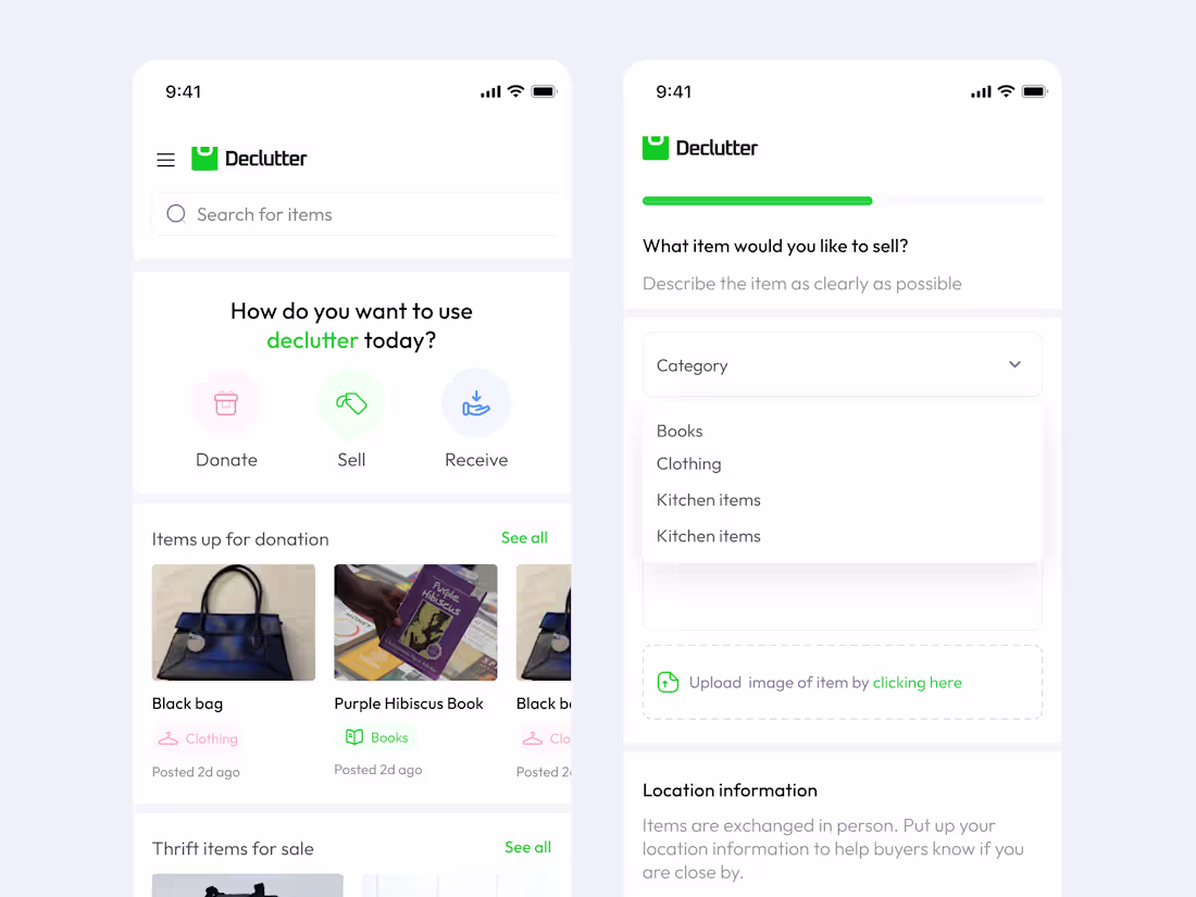 Cover image for Declutter: E-commerce Website and Mobile App Design