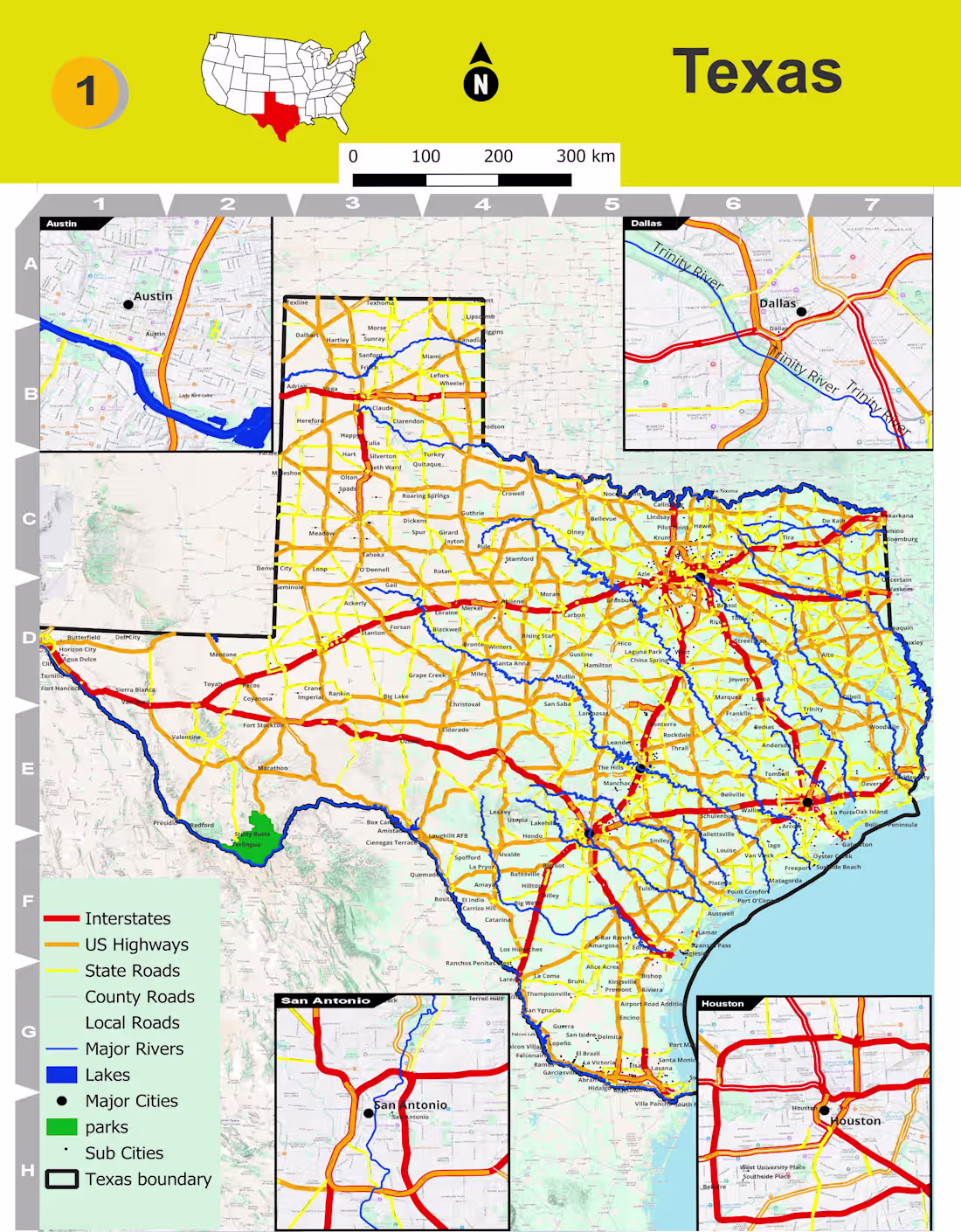 Cover image for Map Atlas of Texas