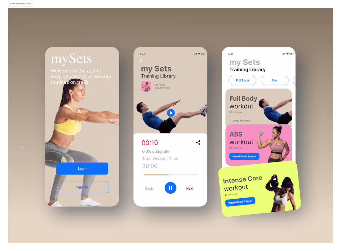 Cover image for mySets Fitness App