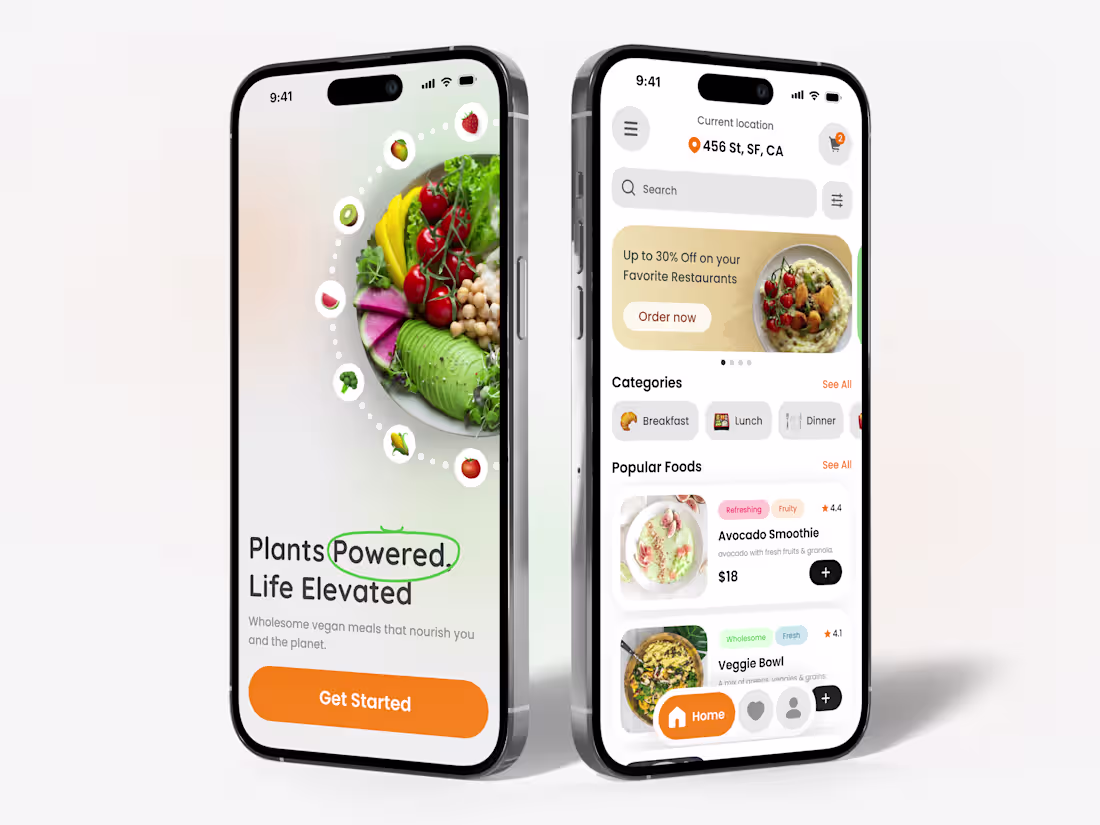 Cover image for Plantly — Vegan Food App Design