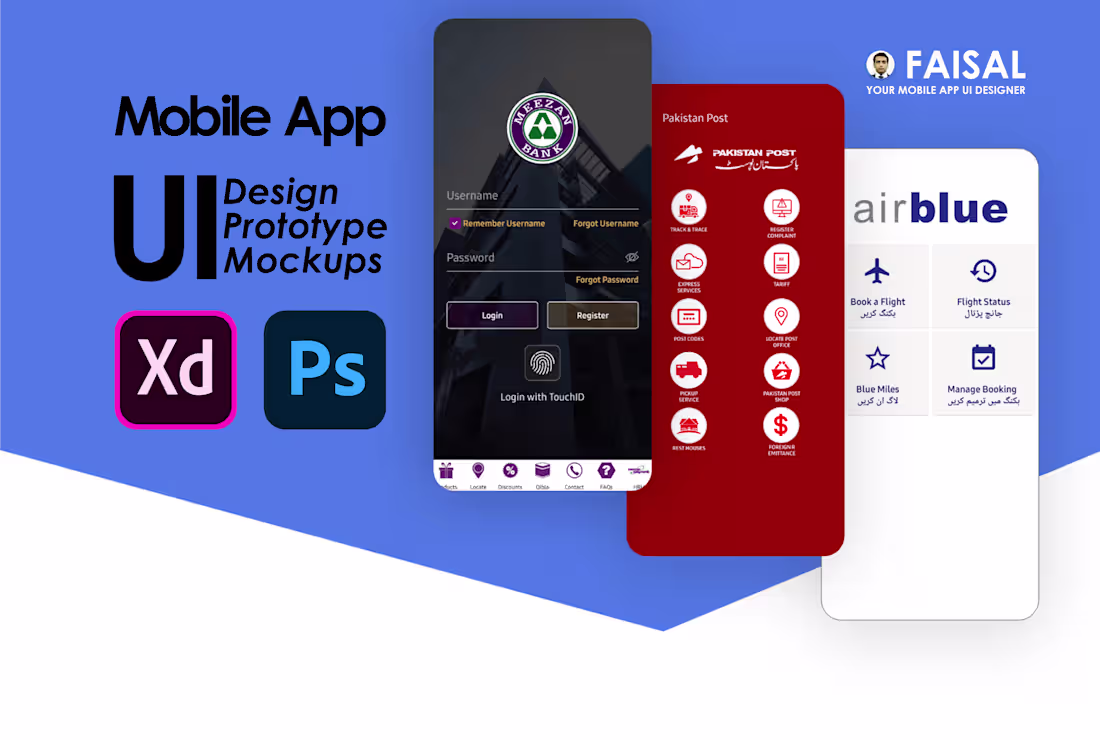 Cover image for Mobile App UI/UX Mockup design