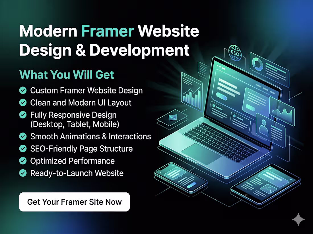 Cover image for Modern Framer Website Design & Development