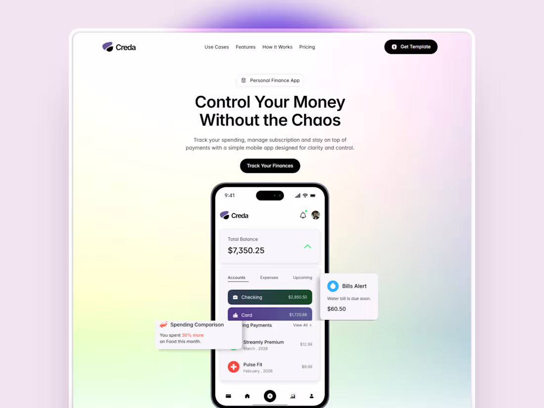 Cover image for Mobile App Website Designed and