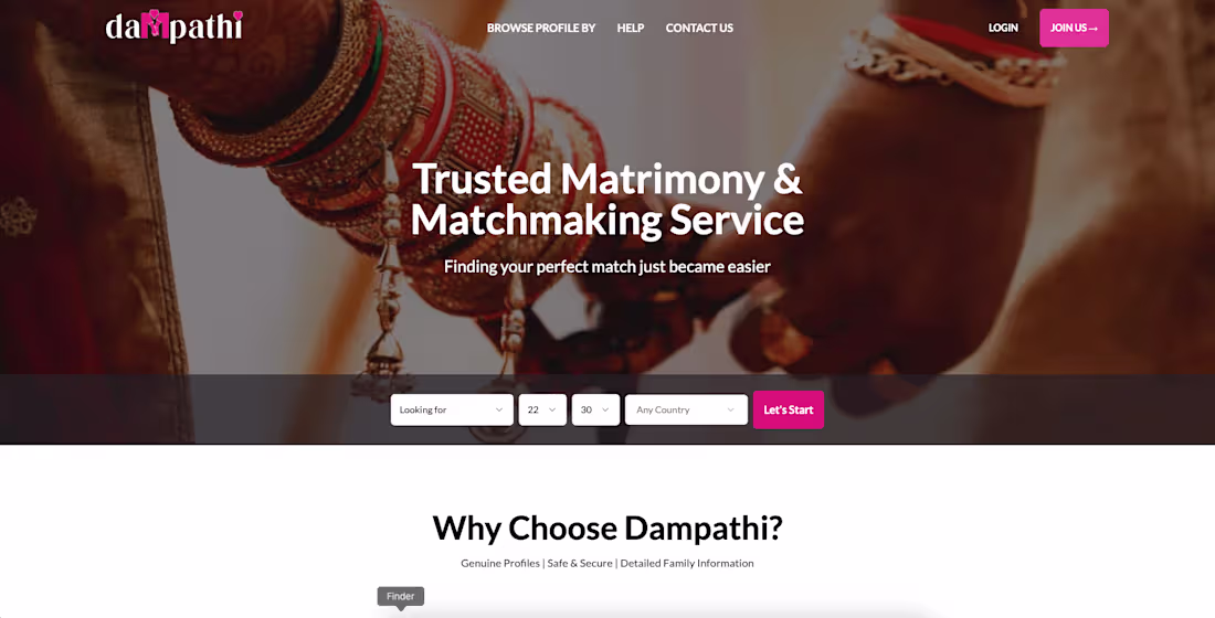 Cover image for Hindu Matrimony & Indian Matrimonials | Dampathi