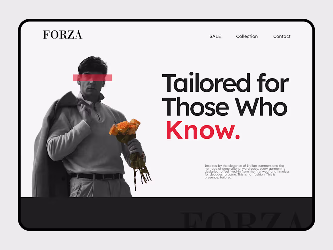 Cover image for Luxury Italian Menswear Website