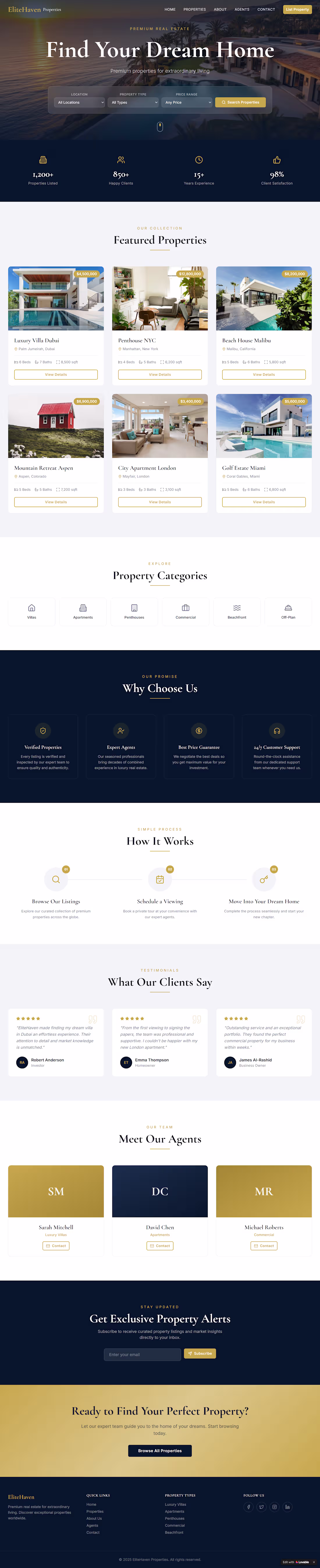 Cover image for AI-powered premium real estate landing