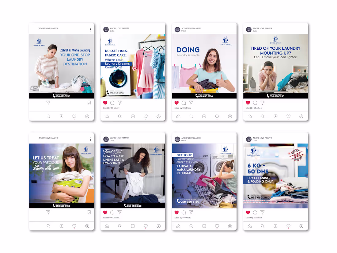 Cover image for Social media creatives for laundry