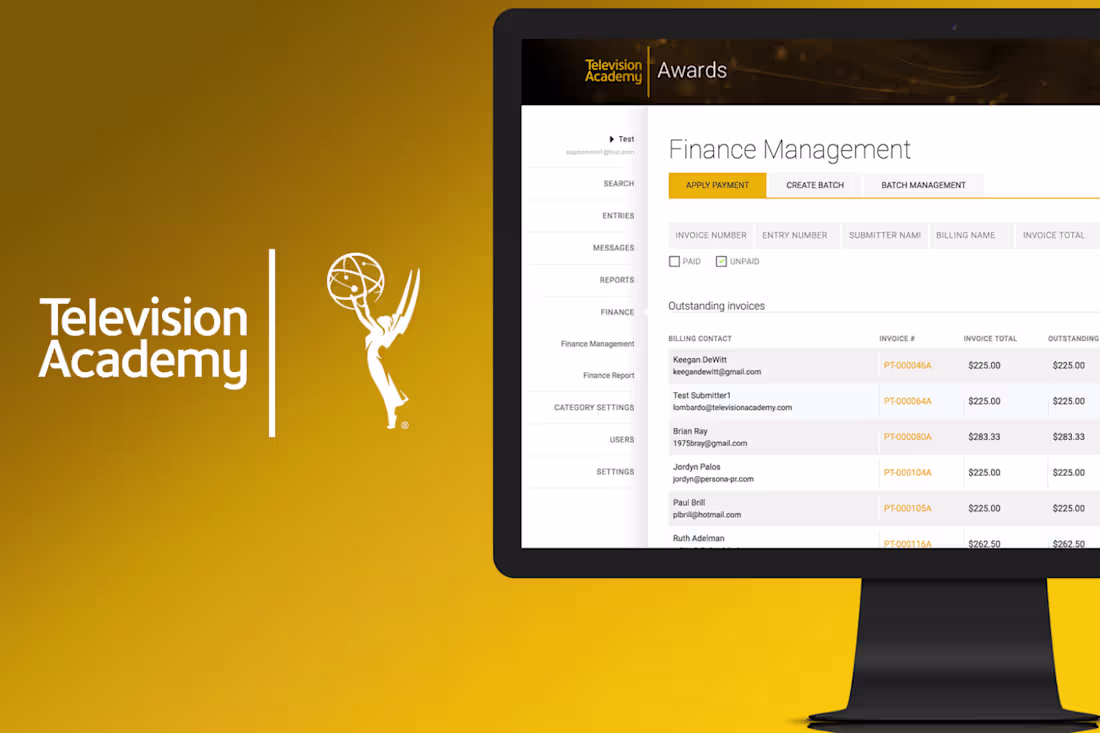 Cover image for TV Academy Nominations Platform (Primetime Emmys)