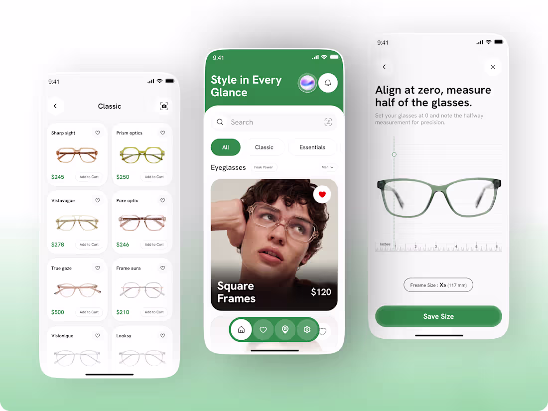 Cover image for Eyewear AI Mobile App UI
