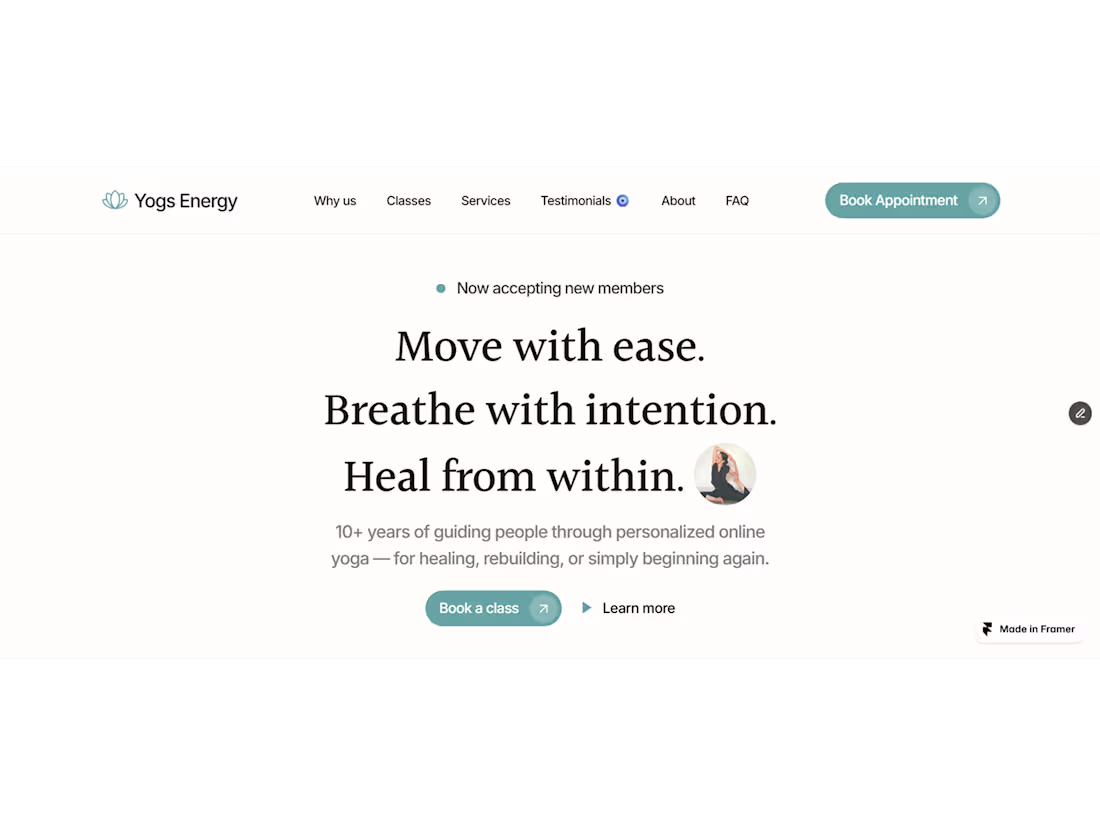 Cover image for yogsenergy yoga coaching