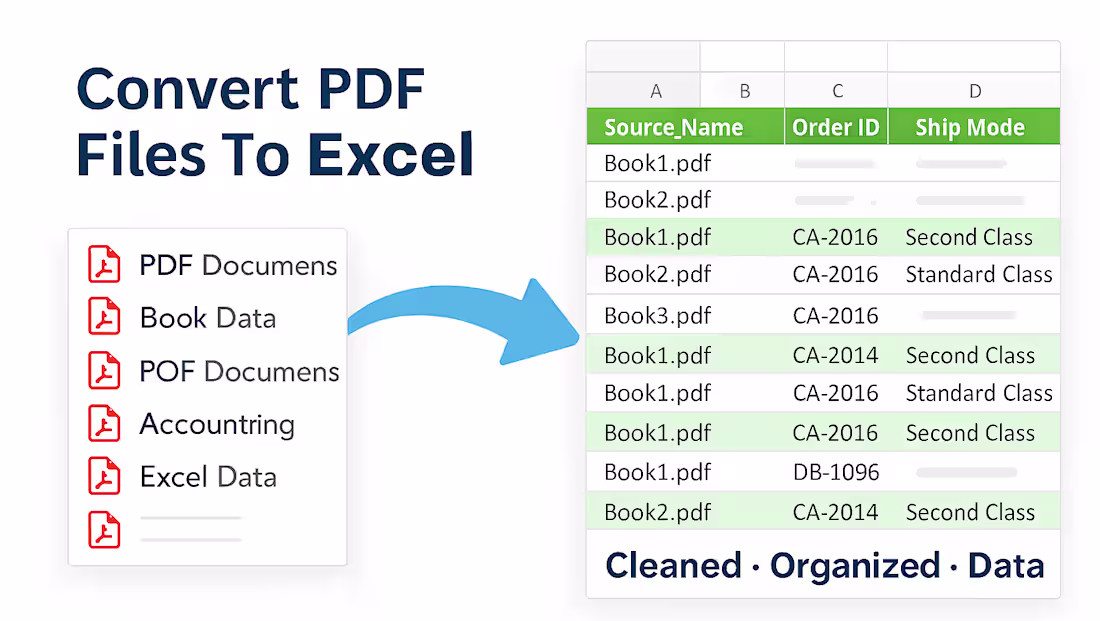 Cover image for Fast & Accurate PDF → Word/Excel Conversion I convert bulk P...