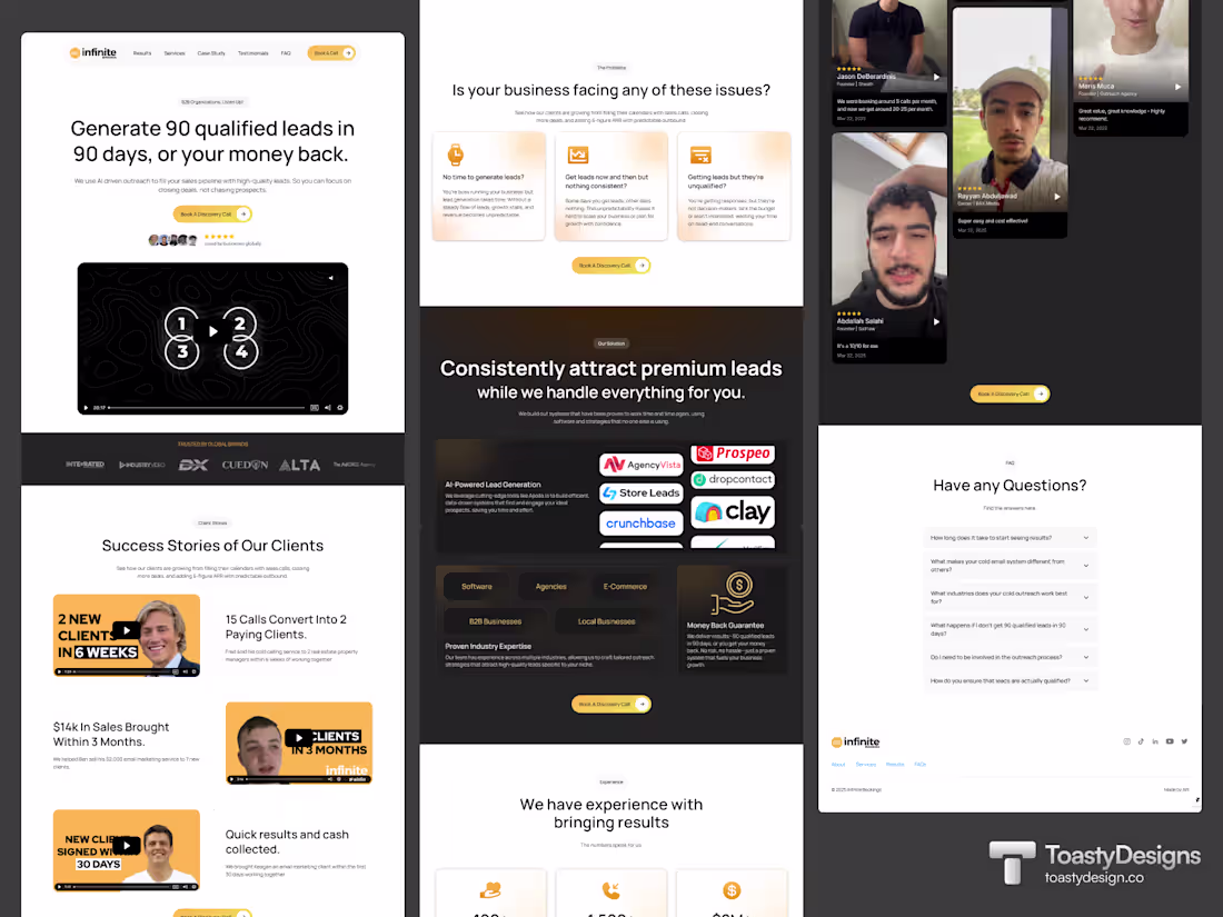 Cover image for Infinite Bookings Landing Page