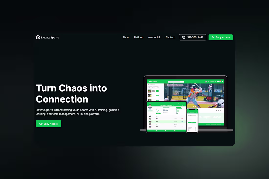 Cover image for Elevate Sports - turn chaos into connection
