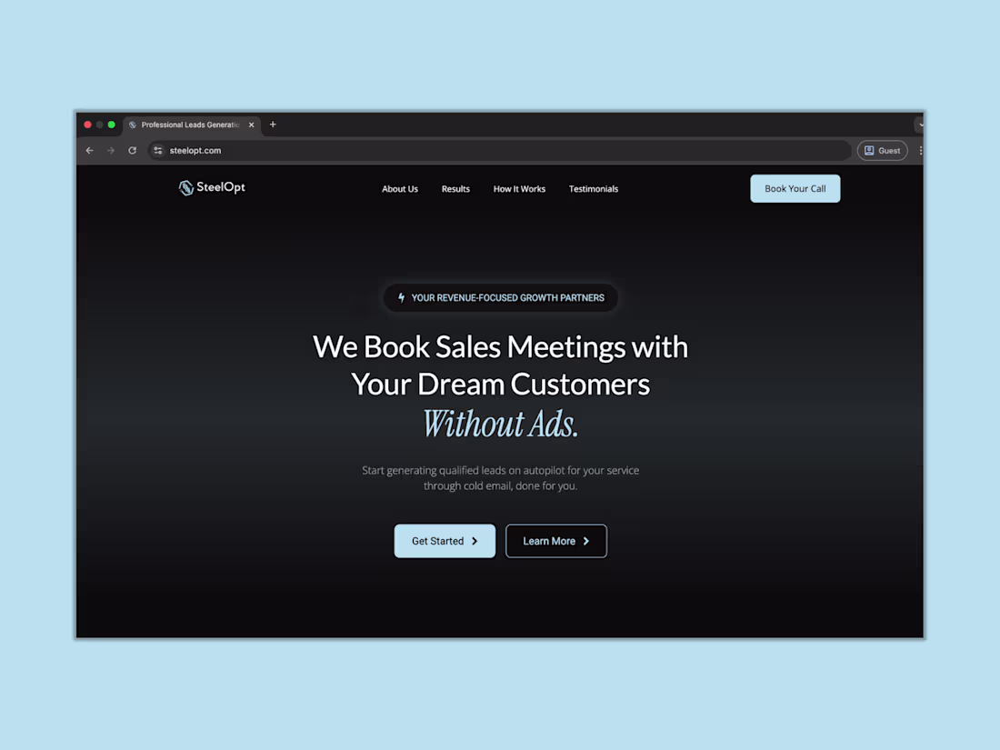 Cover image for Website Development for SteelOpt (Lead Generation Agency)