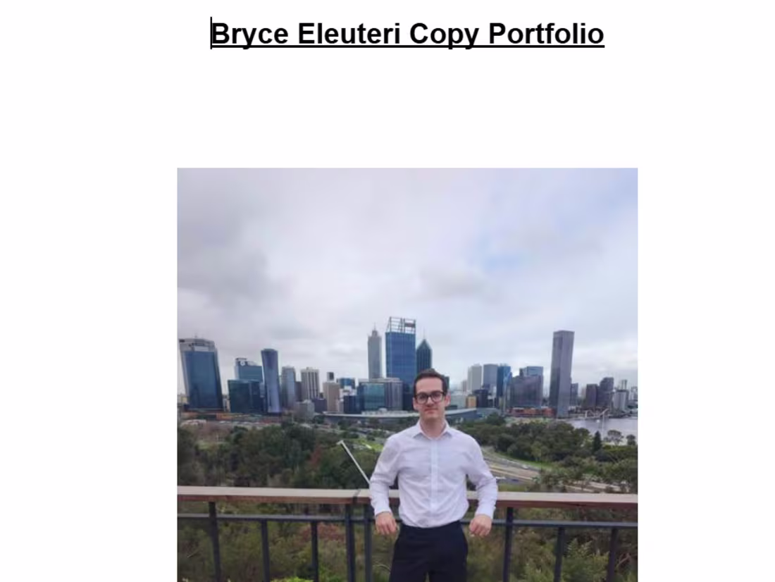 Cover image for My Full Copy Portfolio