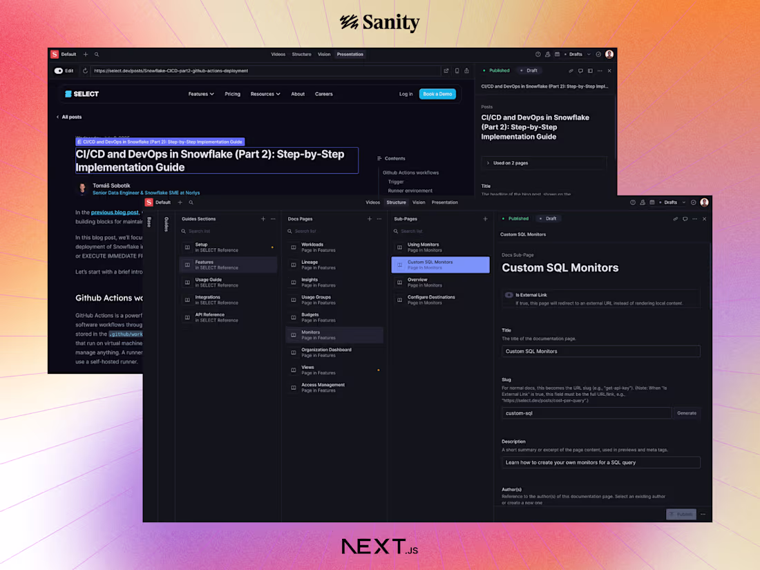 Cover image for Website Migration to Sanity CMS for SELECT