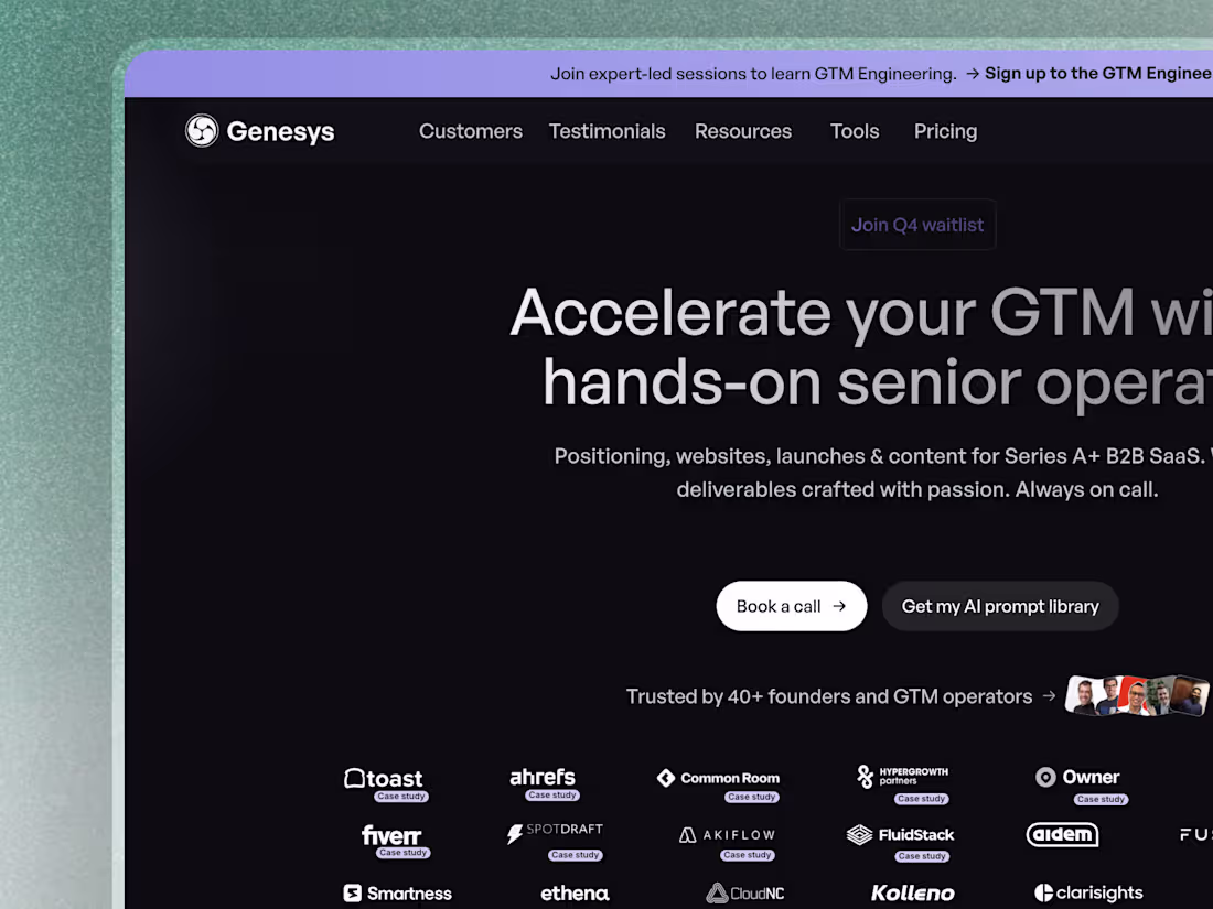 Cover image for Genesys Growth Website and Brand Design