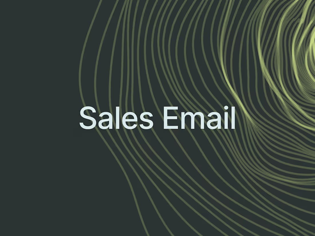 Cover image for Sales Email 