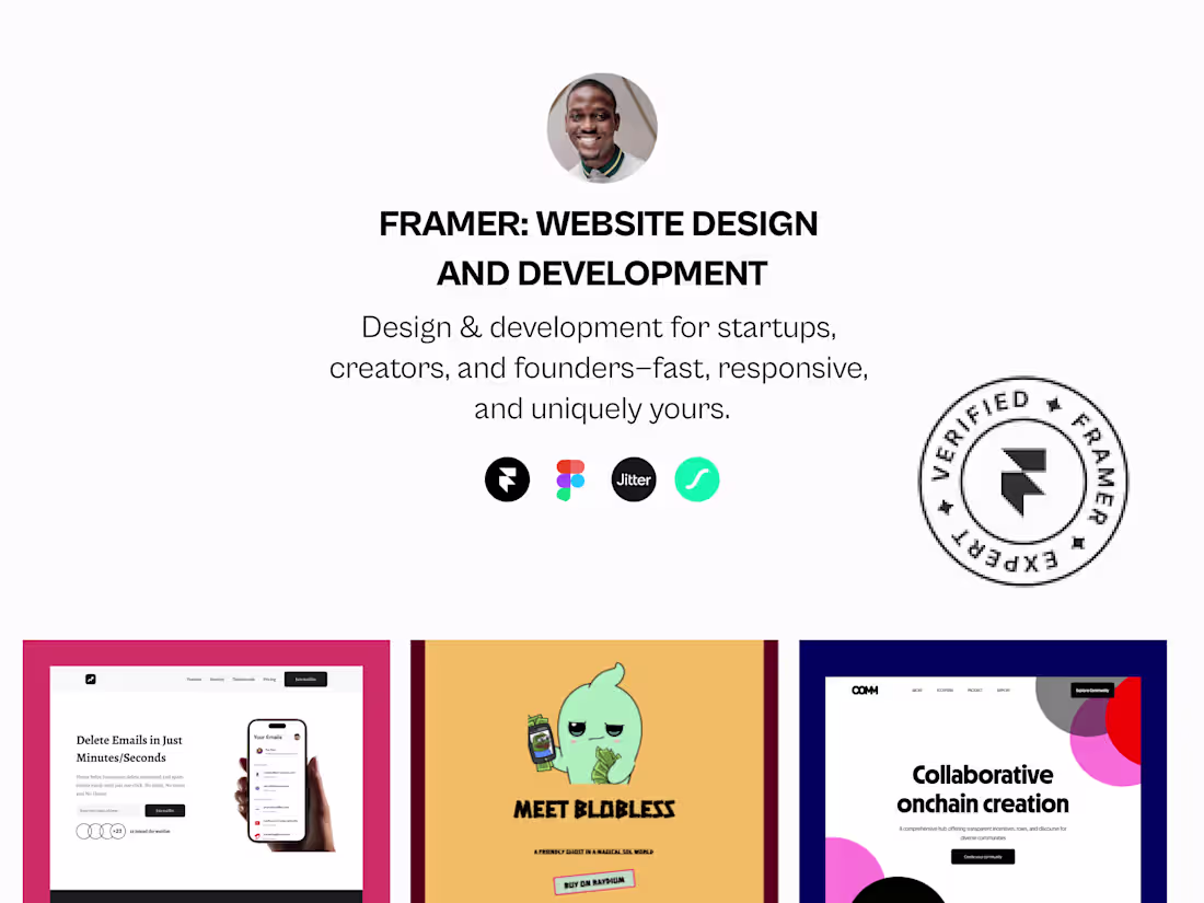 Cover image for FRAMER: WEBSITE DESIGN AND DEVELOPMENT