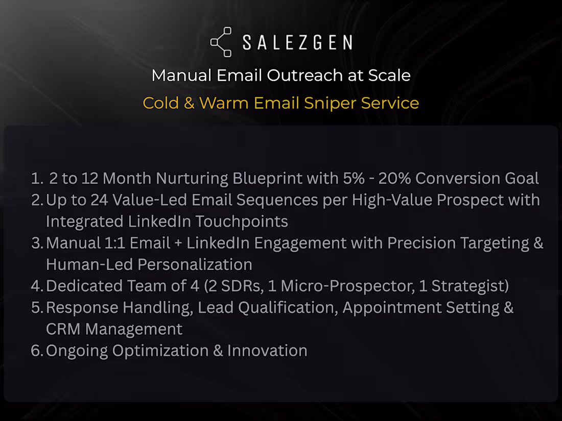 Cover image for Manual Email Outreach at Scale: Cold & Warm Email Sniper Service