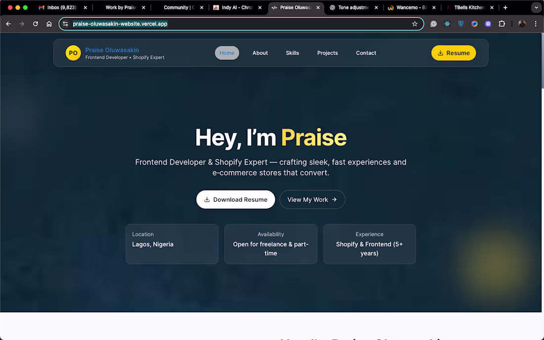 Cover image for 💻 My Portfolio Website | Tailwind & Next.js I designed and ...