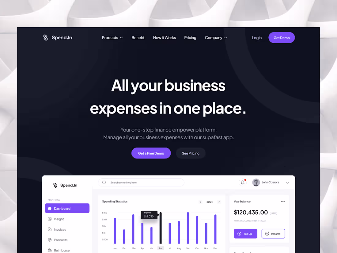 Cover image for Spendin's Webflow Website