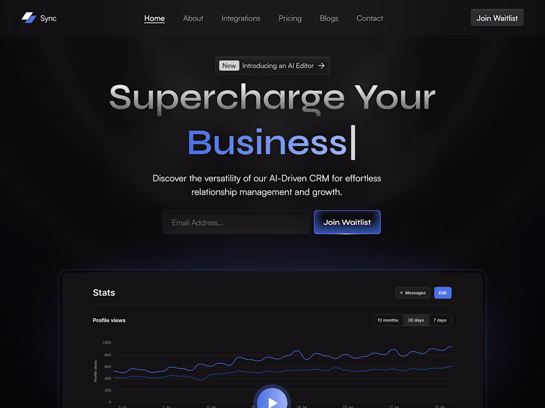Cover image for Sync - SaaS CRM