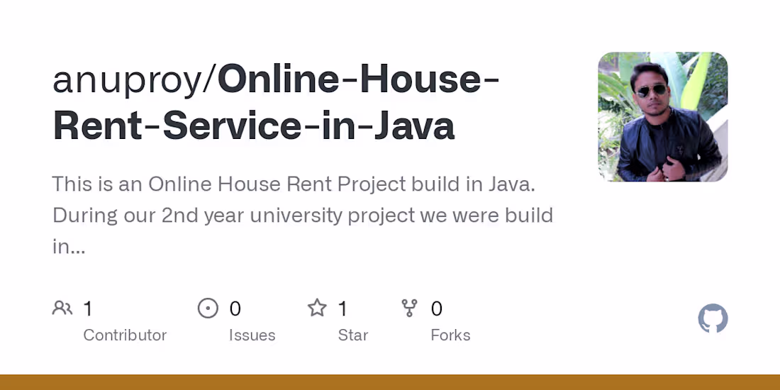 Cover image for Online House Rent in Java