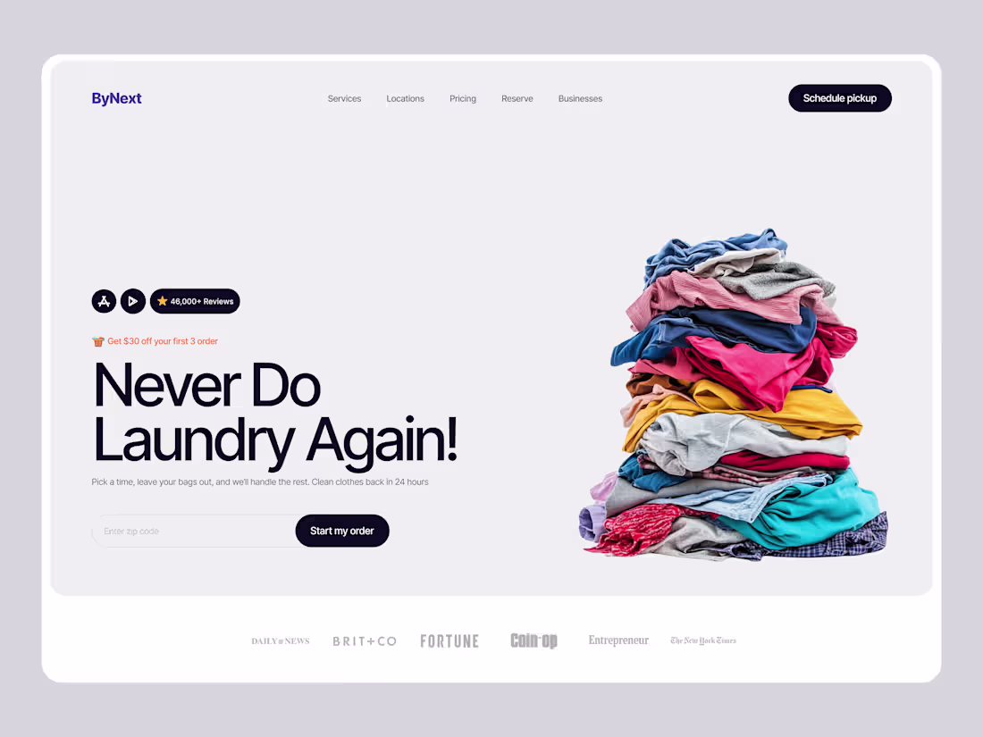 Cover image for A Modern Web Redesign of the  #1 Laundry App