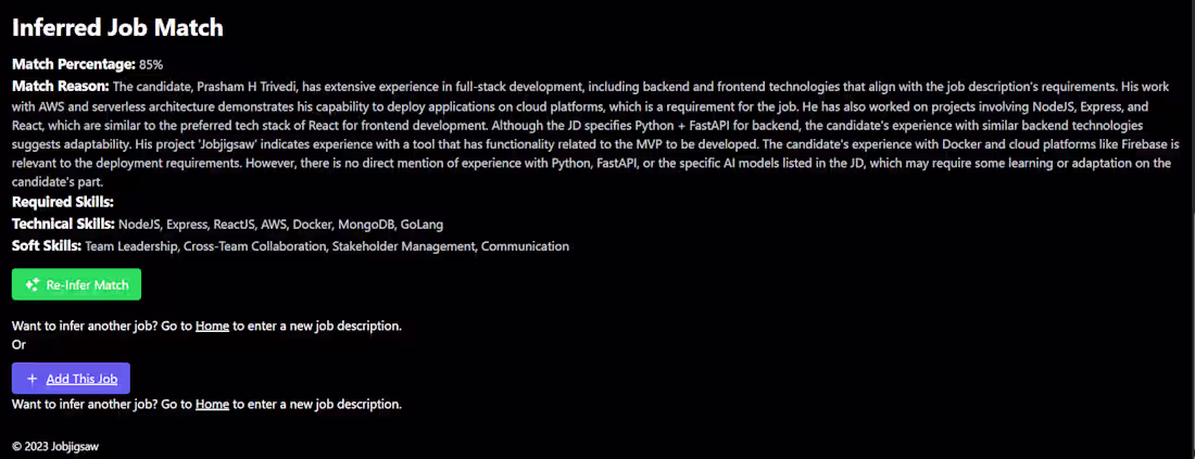 Cover image for JobJigsaw: LLM-Powered Job Matching and Resume Tool