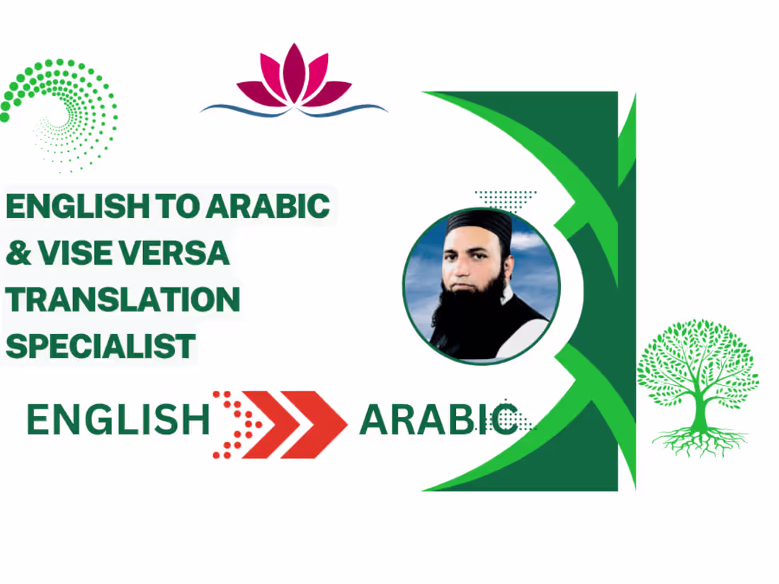 Cover image for Professional Arabic-English & Vise versa Translation Expert